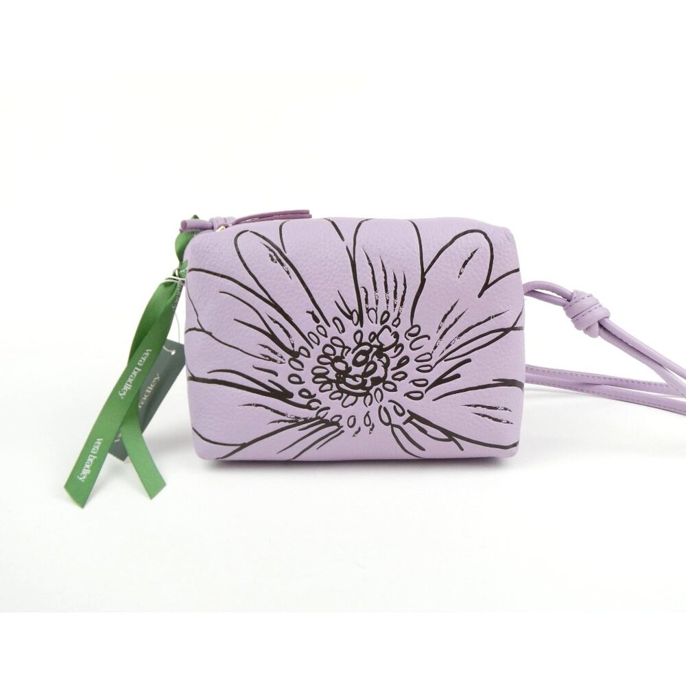 Vera Bradley Blake Bloom Lavender Frost Leather Crossbody NWT